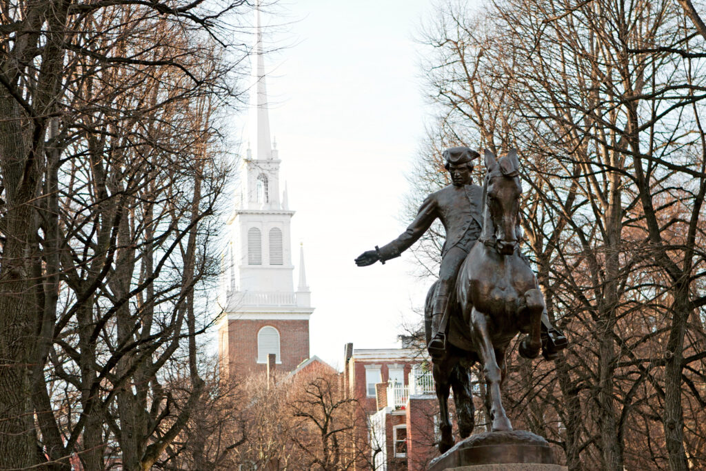 Paul,Revere,Public,Monument,Found,In,Bostons,North,End,On