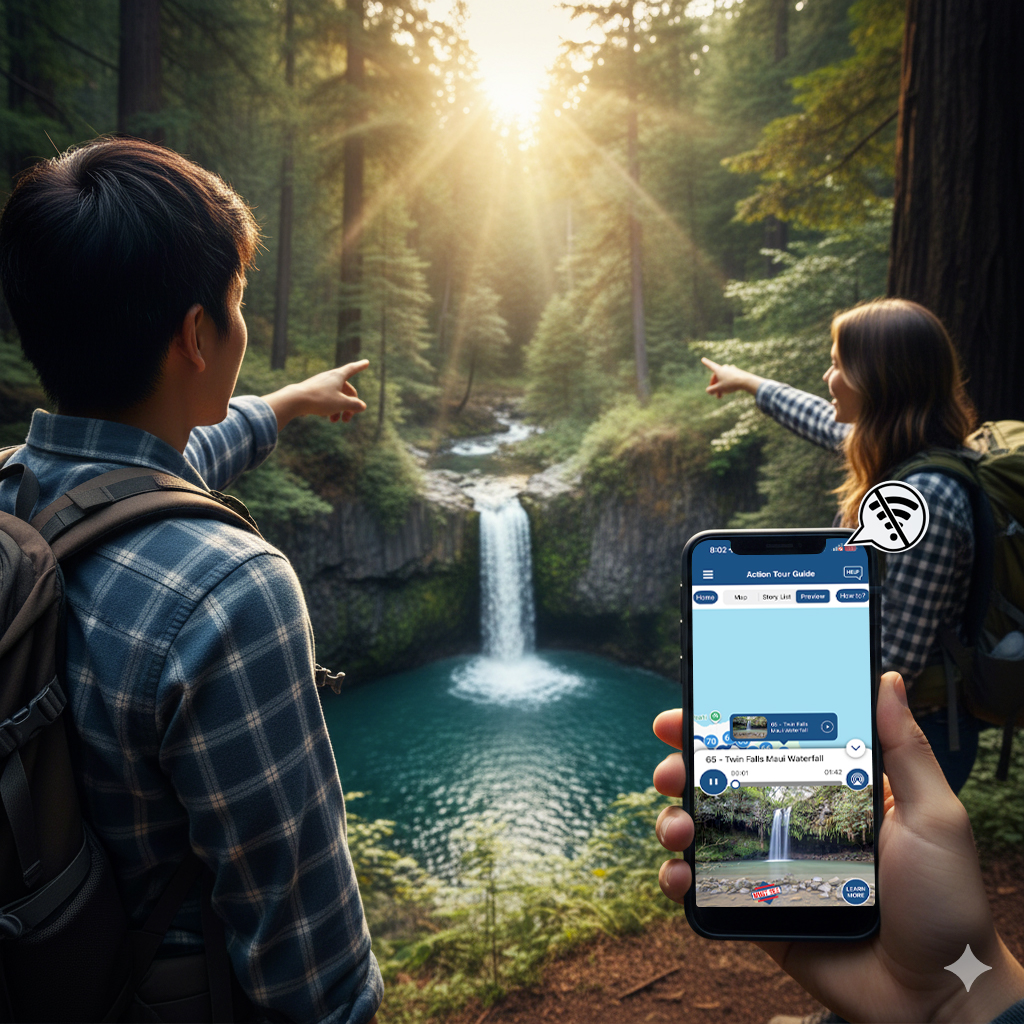 A traveler with a backpack looking at a globe