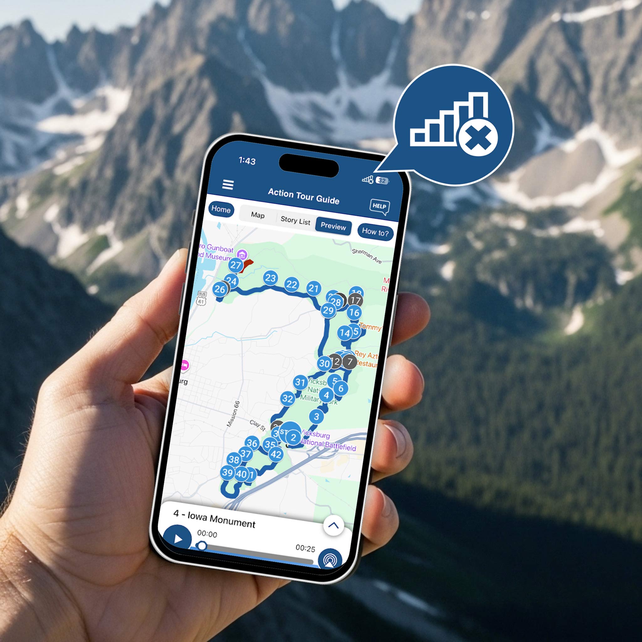 A traveler with a backpack looking at a globe